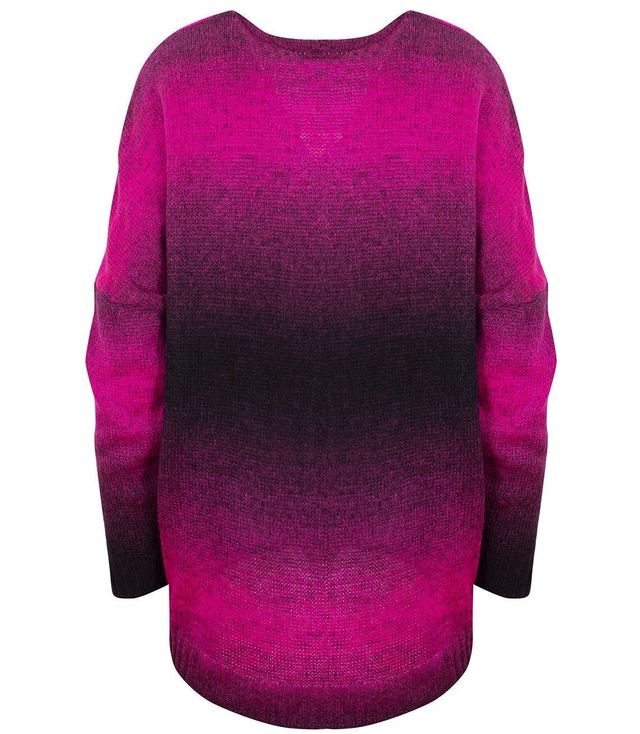 Warm women's oversize sweater beautiful OMBRE