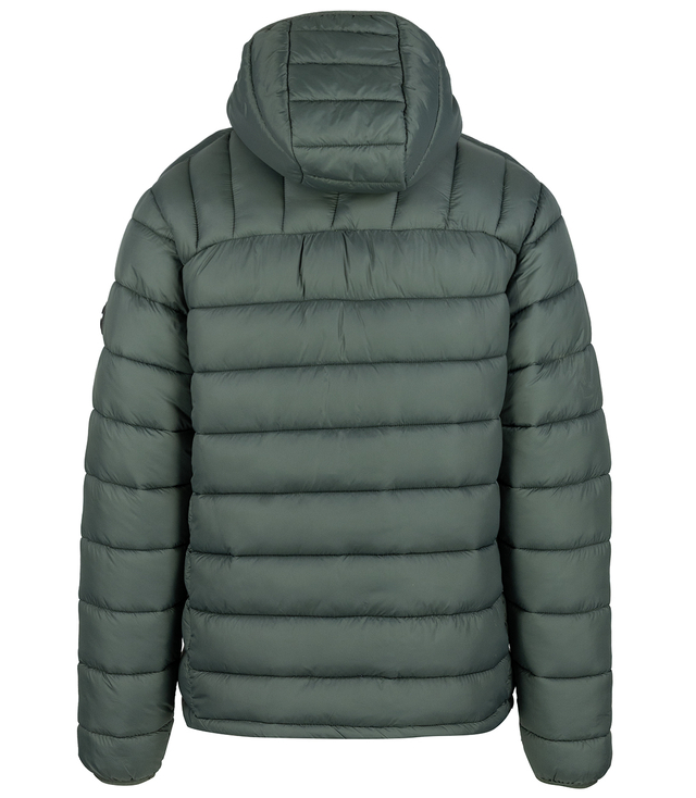 Men's winter quilted jacket with hood