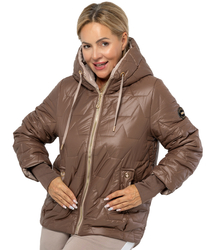 Quilted autumn winter jacket with hood MILANO