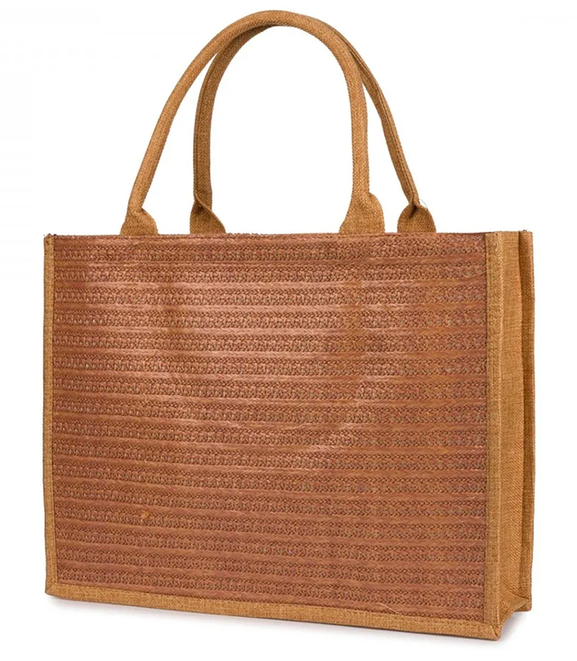 PARIS MILANO braided shopper bag for summer beach large eco bag