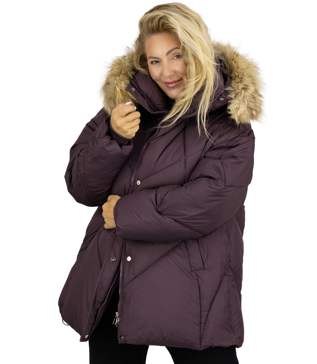 Warm winter jacket trapeze cut COCO