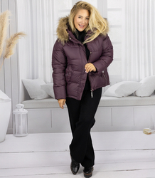 WINTER QUEEN warm winter jacket longer bomber jacket