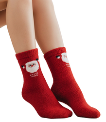 Women's Christmas alpaca socks - long, warm