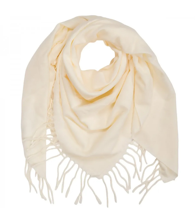 One-color shaik shawl with tassels STELLA