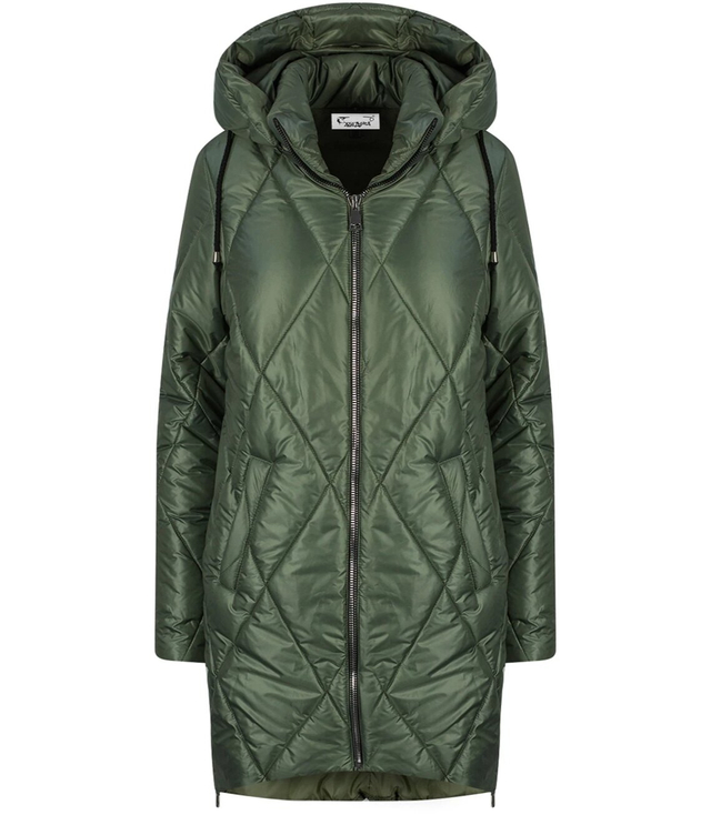 Long winter quilted shiny JACKET