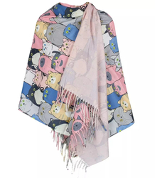 Spring shawl bandana shawl cats viscose cats