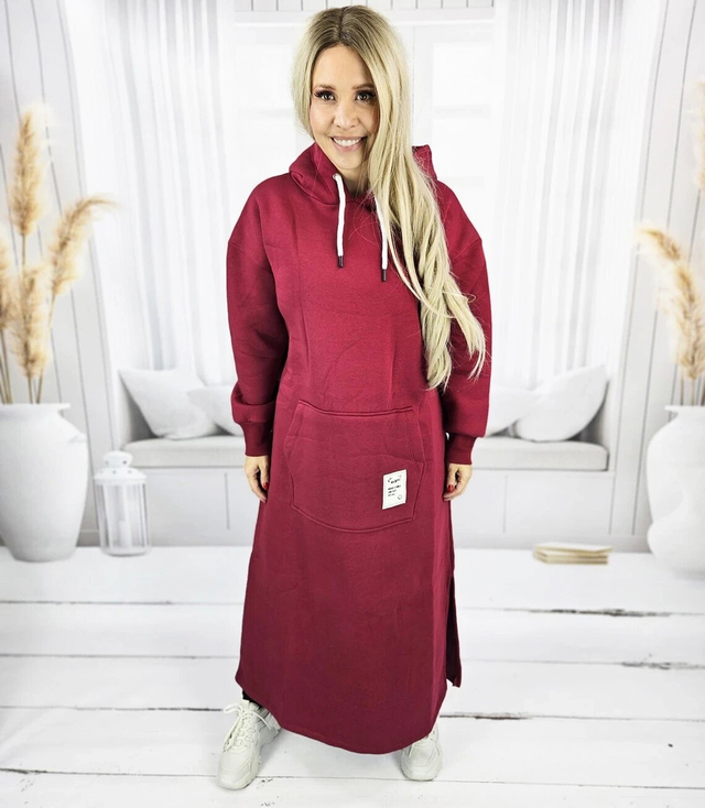 Long sweatshirt, warm tracksuit dress AGATA