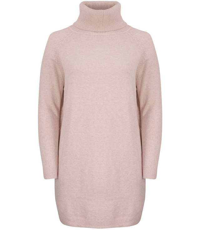 Luźna Sukienka dzianinowa Golf WEŁNA +SIZE