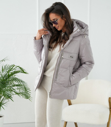 Women's Warm Warmed Elegant Hooded Transitional Jacket LARA