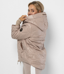 Quilted autumn winter jacket with hood MILANO
