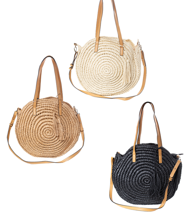 Round etnia bag shoulder shopper bag with strap