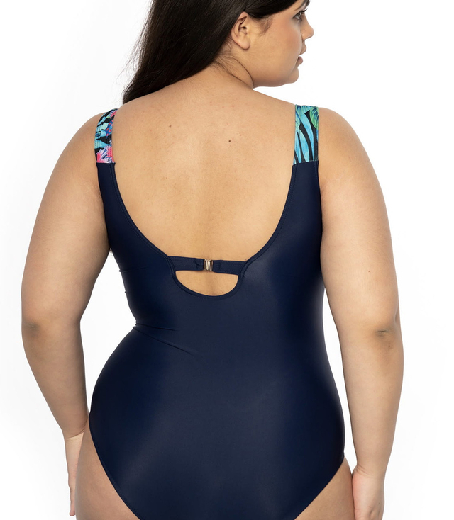 Classic one-piece swimsuit with patterns