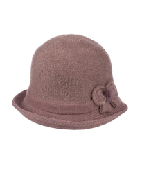 Kapelusz damski cloche z kokardą