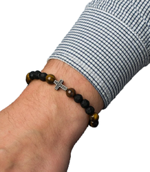 Men's bracelet with natural stones
