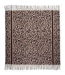Fashionable scarf panther scarf elegant scarf with tassels