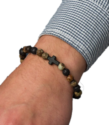 Men's bracelet with natural stones