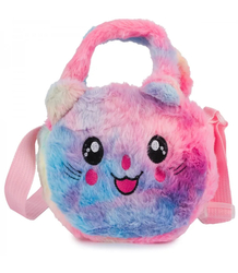 Children's round plush bag with smiley face Round