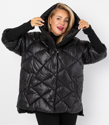 Winter jacket with decorative welts oversize DIAMOND