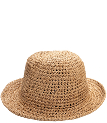 Braided straw hat BUCKET HAT