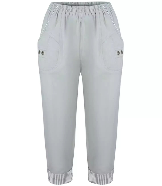 3/4 stripe thin elasticated trousers