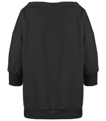 Women's oversize blouse with binding at the neckline GRETA