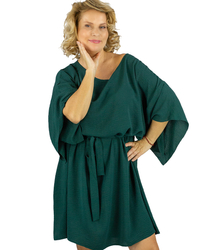 Airy butterfly tunic dress tied at waist DREAM