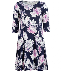 Spring PLUS SIZE SUZI blown-up floral midi dress