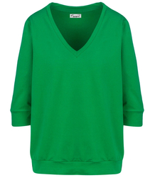 Thin cotton boxy sweatshirt neckline MINIE