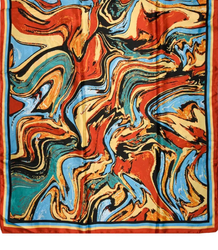 Stylowy szal szalik chusta wzór w kwiaty Elegancki 180x90 cm