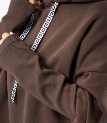Women's sweatshirt with longer back and ribbed hem VERONICA
