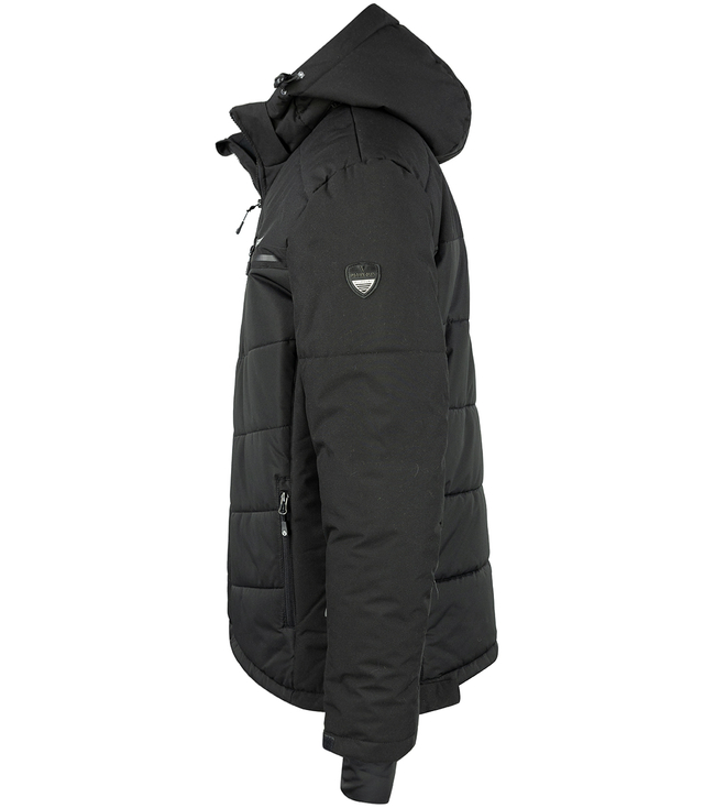 Men's quilted jacket with hood winter two-tone jacket