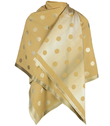 Elegant double-sided scarf with gold thread and pea pattern