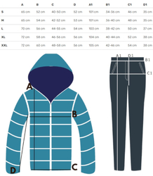 Men's tracksuit set with a zip-up sweatshirt and trousers