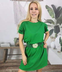 Cotton simple dress with frills