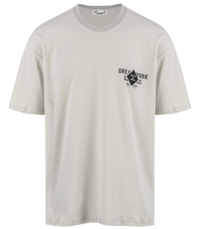 Men's short-sleeved t-shirt with print on the front and back