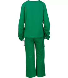 Dres spodnie dzwony bluza dopasowany komplet 