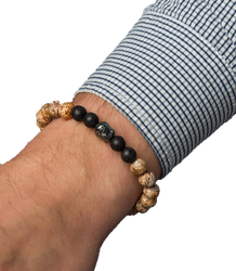 Bransoletka męska z naturalnych kamieni