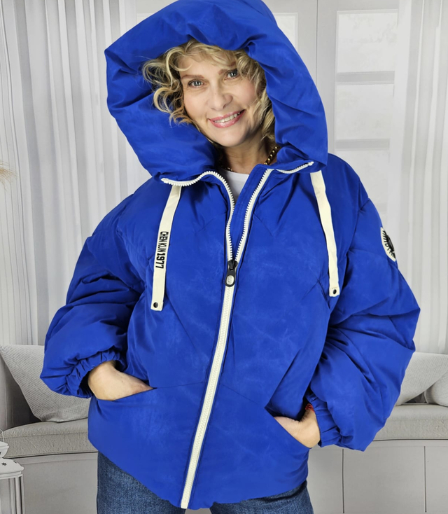 Women's quilted insulated winter jacket with hood MATILDA