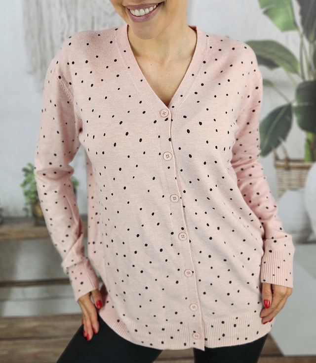 Classic dotted cardigan sweater NELA