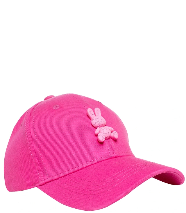 Children's baseball cap decorated with plastic bunny