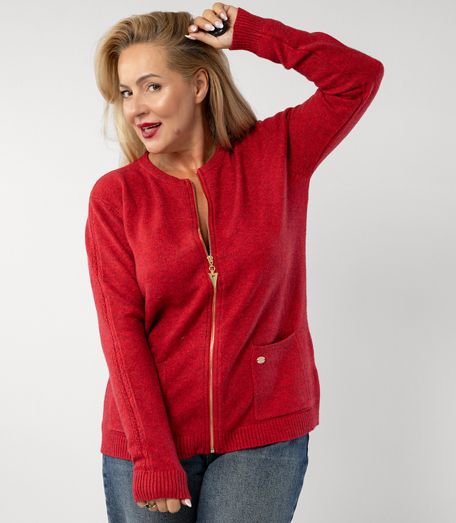 LIVIA melange knit cardigan pullover cardigan
