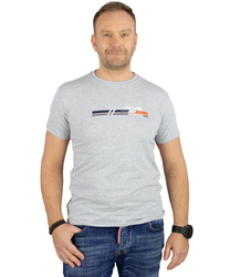 Męski t-shirt koszulka krótki rękaw ze sportowym nadrukiem