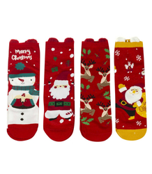 Christmas socks 4-pack Santa Claus socks