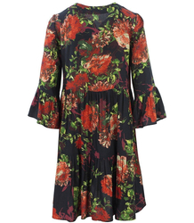 Airy spring floral dress with ruffles