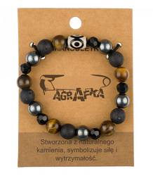 Men's bracelet with natural stones