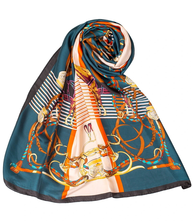 Elegant scarf shawl with colorful patterns