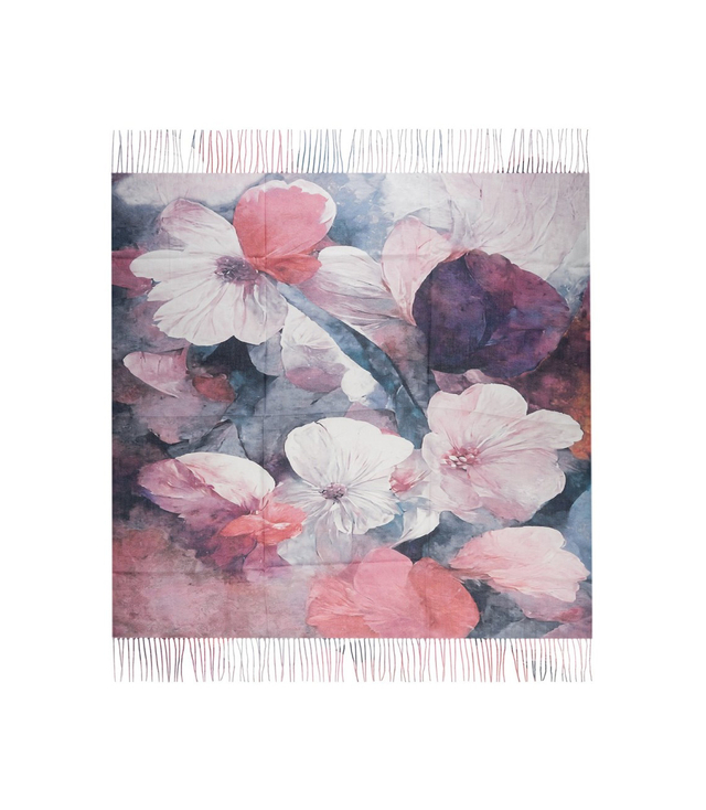 Kwiatowa chusta damska lekka – elegancka apaszka 100x100