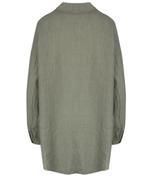 Long loose linen shirt linen longer back long sleeve LAILA 2