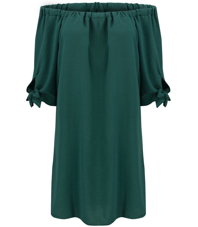 HISPANKA tunic uncovered shoulders mini dress MARIOLA