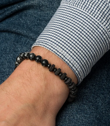 Men's bracelet with natural stones